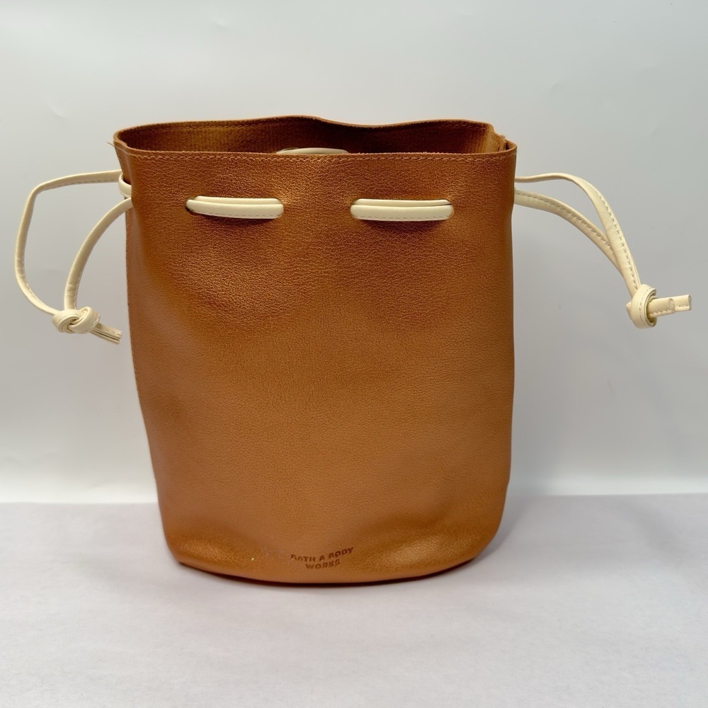 Bath Body Bath metallic penny copper color with Tan Drawstring Bag - Picture 6 of 16